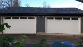 Double-Car Garage with Decorative Windows